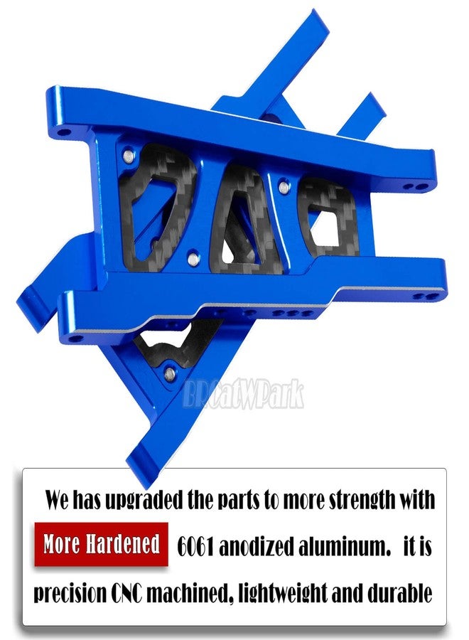 أذرع تعليق BRCatWPark RC، قطع غيار مُحسّنة لسيارات Slash 4X4 VXL/Rustler 4X4 VXL/Stampede 4WD VXL بمقياس 1/10، 4 قطع من أذرع التعليق المصنوعة من سبائك الألومنيوم، لون أزرق داكن - Image 3